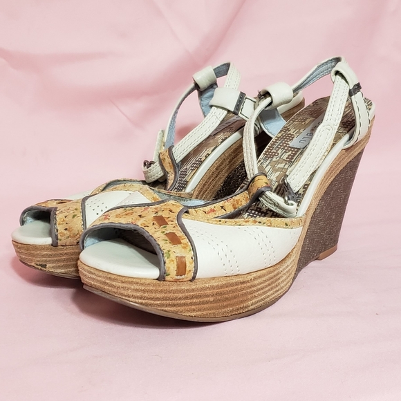 Bobbie Blu Floral Wedge Sandals - Picture 3 of 5